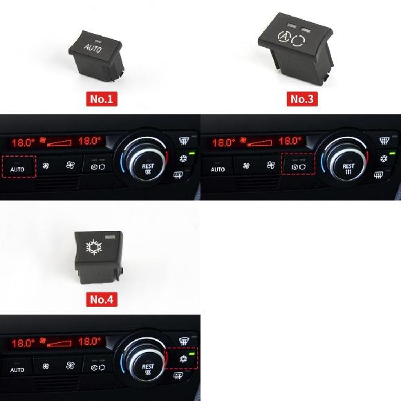 エアコン ウィンド ボリューム エアコン ファン ボタン 64119344143 適用: BMW 1 3シリーズ E87 E90 E92 E93 E87 X1 E84 X3 F25 NO.1～NO.4 SR-CC-7823 Interior parts for cars