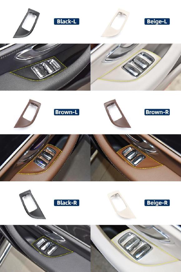 W213 2016-2021 リア ウインドウ リフト スイッチ カバー アームレスト パネル カバー ウインドウ レギュレーター スイッチ パネル 適用: ブラック リア 左～ベージュ リア 右 SR-CC-7961 Interior parts for cars