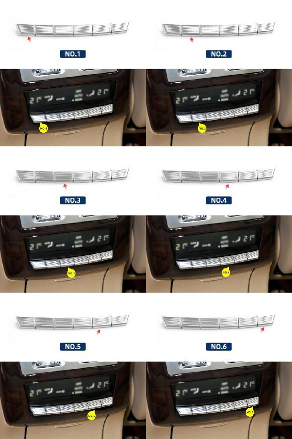 リア エアコン ボタン 適用: メルセデス ベンツ S クラス S300 W221 S500 リア 通気口 アジャスター スイッチ ボタン 2218204697 NO.1～NO.6 SR-CC-7964 Interior parts for cars