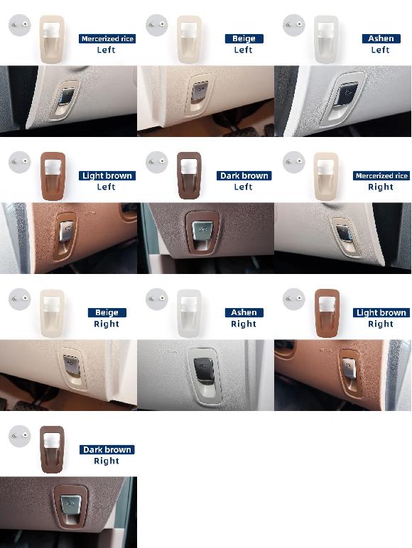 適用: C クラス W205 E クラス W213 アクセサリー 2139056608 センター コンソール ハンドブレーキ スイッチ カバー 2059051516 左 ライトベージュ～右 ダークブラウン SR-CC-8711 Interior parts for cars