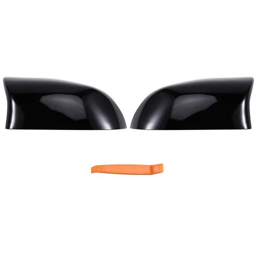 リア ビュー ミラー カバー サイド ミラー シェル ハウジング バックミラー 適用: BMW X3 F25 X4 F26 X5 F15 X6 F16 2014-2018 ブラック SR-CC-9218 Exterior parts for cars