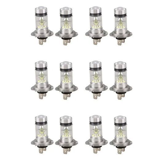 6ペア ハイ パワー LED H7 バルブ 100W 20LED フォグライト ランプ ヘッドライト 6000K ホワイト SR-DD-0219 Car light
