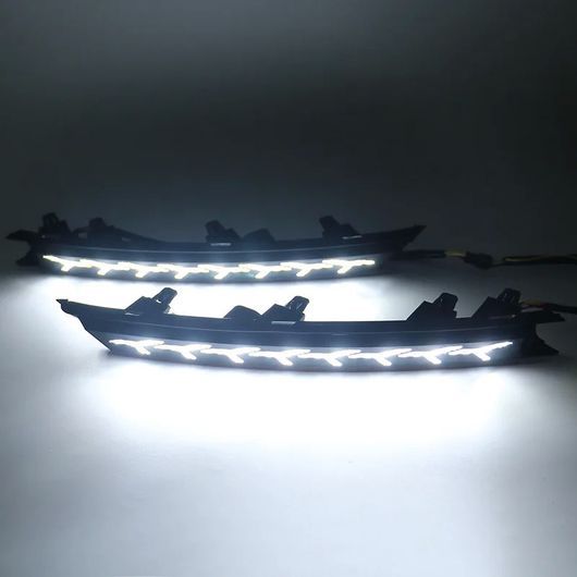 DRL 適用: マツダ CX-5 2017 LED フォグランプ カバー デイタイム ランニング ライト イエロー ウインカー SR-DD-0832 Car light