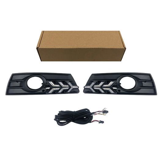 DRL 適用: フォルクスワーゲン/VOLKSWAGEN CC 2010-2012 LED DRL デイタイム ドライビング ランニング ライト デイライト フォグランプ カバー ホール SR-DD-1011 Car light