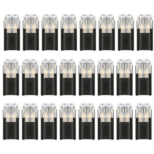 24ピース 2ポール ケーブル コネクタ プラグ プラグ コネクタ ターミナル 18-24AWG ワイヤー クイック スプライス コネクタ ブラック SR-DD-1117 Car cable|オートパーツエージェンシー2号店