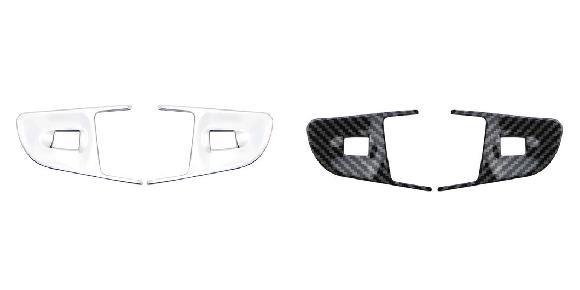 適用: プジョー/PEUGEOT 408 2014-2019 プジョー/PEUGEOT 508 2011-2016 ステアリング ホイール パネル トリム カバー 装飾 ステッカー 2ピース シルバー・2ピース ブラック SR-DD-2880 Interior parts for cars|オートパーツエージェンシー2号店