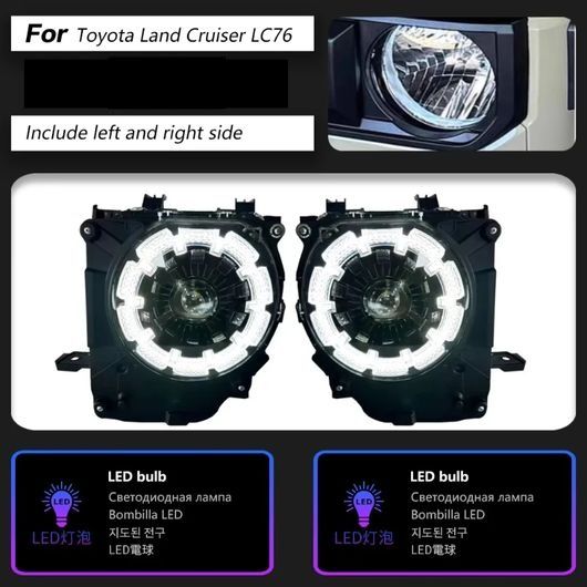 適用: トヨタ ランドクルーザー LC71 LC76 LC79 2024 LED プロジェクター ヘッドランプ デイタイムランニングライト 自動車 アクセサリー LED ヘッドライト 1ペア SR-DD-3570 Car light|オートパーツエージェンシー2号店