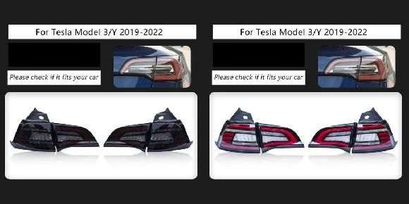 適用: テスラ/TESLA モデル 3 テールライト 2019-2021 モデル Y LED テール ランプ ダイナミック ターンシグナルライト テールライト アセンブリ スモーク・クリア 1ペア SR-DD-3543 Car light|オートパーツエージェンシー2号店