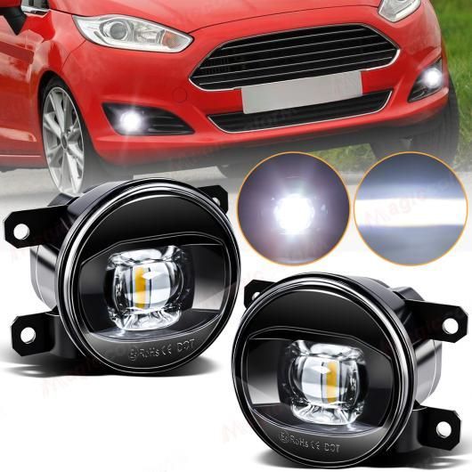 2ピース LED フォグライト 適用: フォード/FORD ホンダ スズキ いすゞ 三菱 シトロエン/CITROEN ルノー/RENAULT フォグランプ 8000LM 30W ホワイト イエロー 12V 防水 LED ホワイト SR-DD-3750 Car light｜オートパーツエージェンシー2号店