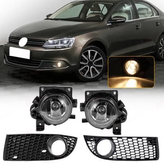 2ピース フォグランプ 適用: VW ジェッタ MK6 2008 2009 2010 2011-2013 フロント バンパー フォグライト ハニカム カバー フレーム 1JD941699 1JD941700 フォグランプ カバー SR-DD-3764 Car light|オートパーツエージェンシー2号店