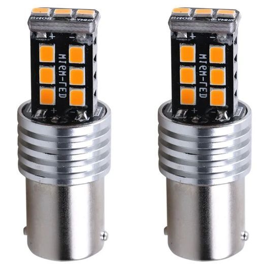 100ピース LED バルブ ブレーキ ライト リバース ライト ウインカー 1156 BA15S P21W ホワイト～イエロー 100ピース SR-DD-3913 Car light｜オートパーツエージェンシー2号店