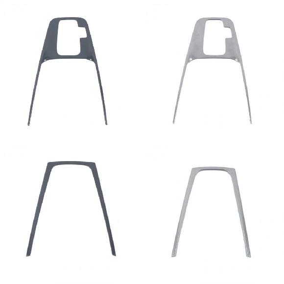 適用: シュコダ オクタヴィア MK4 RS プロ 2021 2022 インテリア アクセサリー AT ギアボックス ギア パネル ガーニッシュ インナー パーツ ブラック～アウター パーツ シルバー SR-AA-3327 Interior parts for cars
