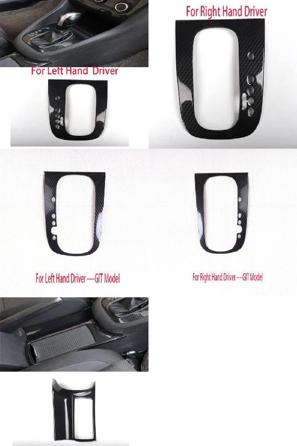カーボンファイバー ステッカー 適用: フォルクスワーゲン/VOLKSWAGEN ゴルフ 6 GTI MK6 2009-2012 ゴルフ 6 09-12 左ハンドル用～ドリンクホルダー 左ハンドル用 右ハンドル用 SR-AA-3430 Interior parts for cars