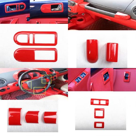 インテリア アクセサリー 適用: フォルクスワーゲン/VOLKSWAGEN ビートル 2006-2011 レッド センター コントロール パネル ドア ハンドル 06-11～ウインドウ スイッチ 03-11 SR-AA-3466 Interior parts for cars