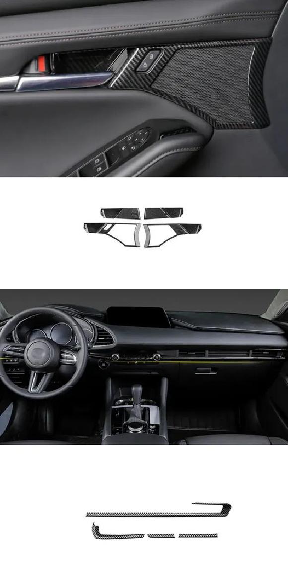 適用: MAZDA3 アクセラ 2019-2022 2023 ABS ウインドウ スイッチ ボタン カバー ギア シフト パネル ドア スピーカー 左ハンドル用・センター エアコン 吹き出し口 左ハンドル用 SR-AA-3529 Interior parts for cars