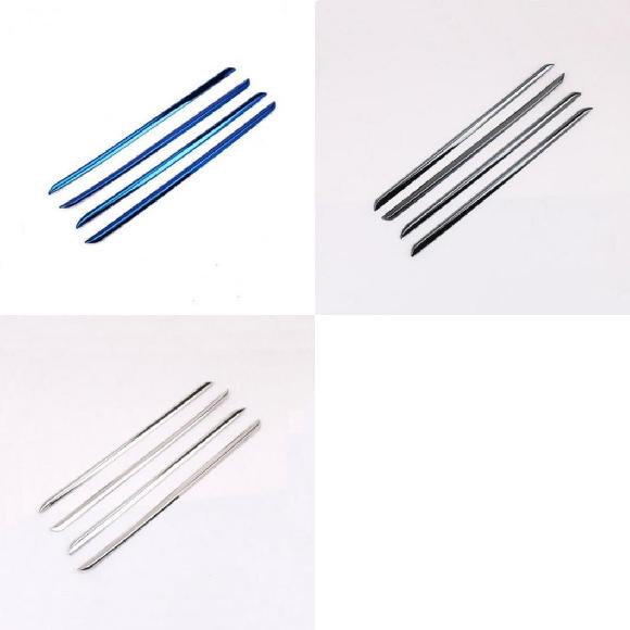 適用: 起亜 リオ 4 X-ライン 2018 2019 ABS カーボンファイバー サイド ドア ハンドル ポジション ストリップ 装飾 カバー トリム スチール ブルー～スチール シルバー SR-AA-3644 Car parts
