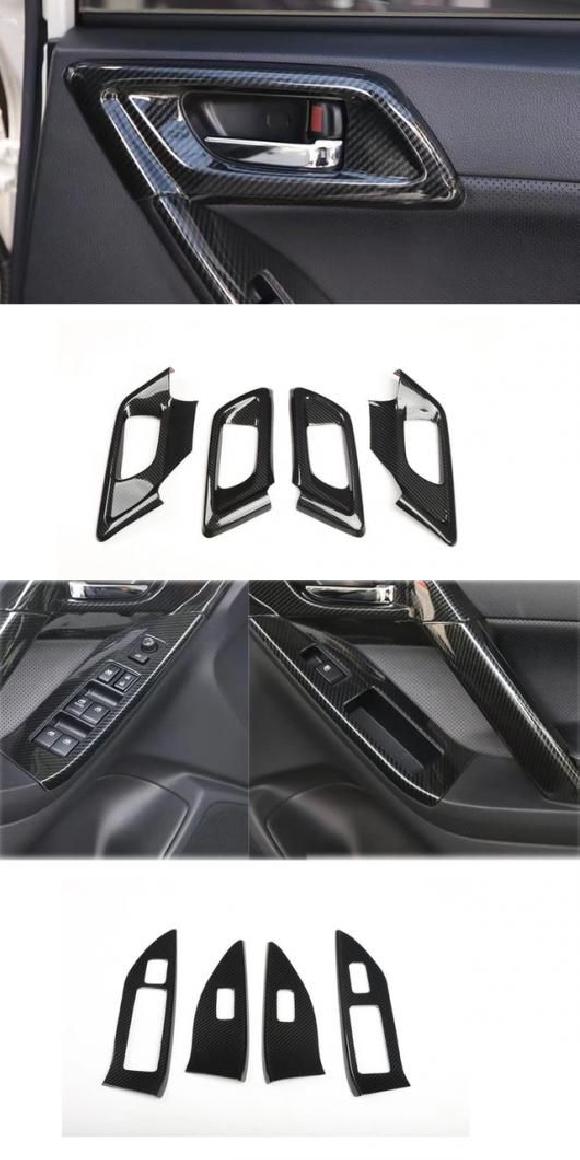 左ハンドル用 適用: スバル フォレスター 2013 2014 2015 ABS カーボンファイバー ギア パネル ウインドウ リフター インナー ドア ハンドル・ウインドウ スイッチ 左ハンドル用 SR-AA-3670 Interior parts for cars