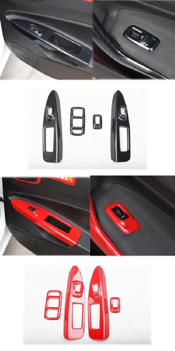 適用: フォード/FORD フィエスタ 2009 2010 2011 2012 2013 ABS レッド インテリア アクセサリー ギア ウィンドウ ウインドウ スイッチ パネル A・ウインドウ スイッチ パネル B SR-AA-3687 Interior parts cars
