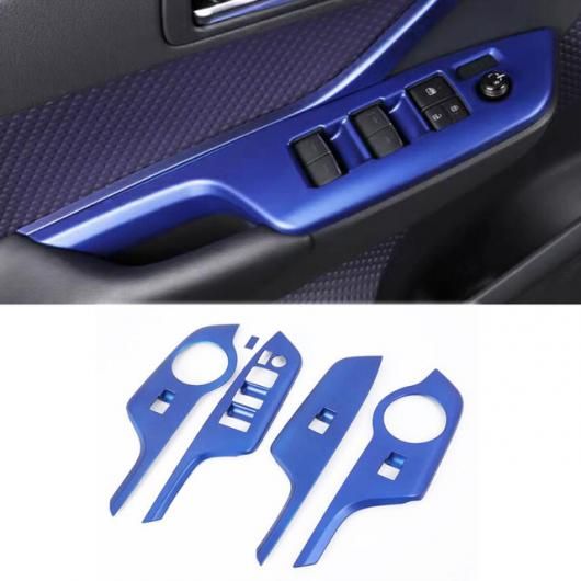 適用: トヨタ CHR C-HR 2017 2018 2019 2020 ABS ブルー インテリア ドア アームレスト ウインドウ リフト スイッチ ボタン カバー トリム 左ハンドル用 ウインドウ スイッチ カバー SR-AA-3713 Interior parts for cars