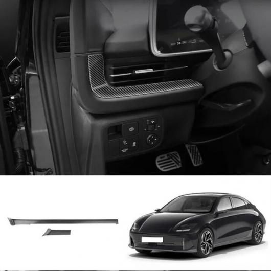 適用: ヒュンダイ/現代/HYUNDAI IONIQ6 アイオニック 6 2022 2023 2024 カーボンファイバー 調 ウインドウ スイッチ ドア ボウル セントラル コントロール センター コントロール カバー SR-AA-3715 Interior parts for cars