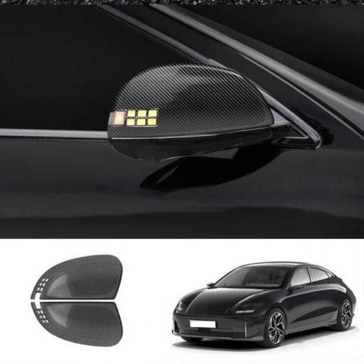 適用: ヒュンダイ/現代/HYUNDAI IONIQ6 アイオニック 6 2022 2023 2024 カーボンファイバー 調 ウインドウ スイッチ ドア ボウル セントラル コントロール パネル バックミラー SR-AA-3715 Interior parts for cars