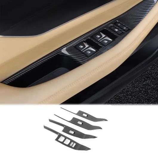 適用: 長安汽車 UNIK UNI-K 2021 2022 2023 アクセサリー カーボン セントラル コンソール ギア シフト パネル カバー ウインドウ スイッチ リフト トリム ウインドウ スイッチ カバー SR-AA-3720 Interior parts for cars