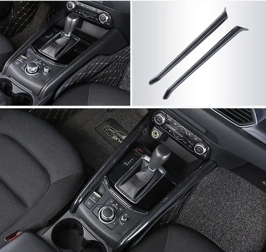 適用: マツダ CX-5 CX5 KF 2017-2020 2021 2022 2023 インテリア カーボンファイバー ギア シフト パネル カバー ウインドウ スイッチ リフト ギア ストリップ 左ハンドル用 右ハンドル用 SR-AA-3741 Interior parts for cars