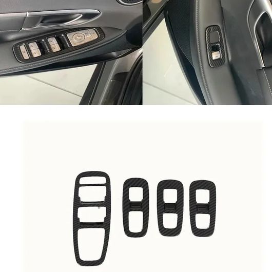 適用: ヒュンダイ/現代/HYUNDAI ソナタ DN8 2020-2022 2023 インテリア カーボンファイバー ギア シフト パネル ドア ボウル ウインドウ スイッチ カバー ウインドウ スイッチ ボタン SR-AA-3890 Interior parts for cars