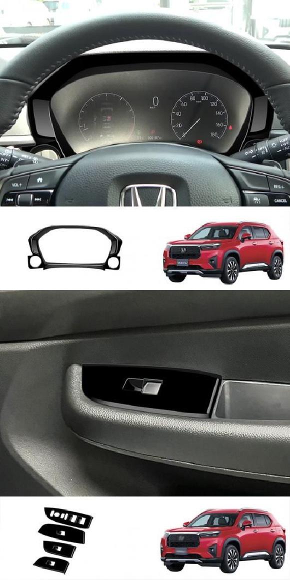適用: ホンダ WR-V WRV 2024 2025 ABS ブラック インテリア アクセサリー ドア ハンドル ウインドウ インストルメント パネル 左ハンドル用・ウインドウ スイッチ 右ハンドル用 SR-AA-3853 Interior parts for cars