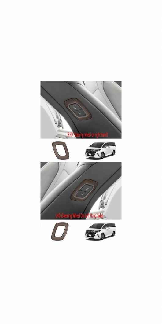 適用: トヨタ アルファード ヴェルファイア 40シリーズ 2023 2024 ABS 木目 ドア ハンドル 右ハンドル用 ボス アジャスター カバー・左ハンドル用 ボス アジャスター カバー SR-AA-3930 Interior parts for cars
