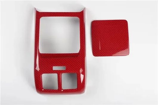右ハンドル用 適用: フォルクスワーゲン/VOLKSWAGEN ゴルフ 6 GTI MK6 2009-2012 レッド カーボンファイバー ステッカー インテリア アクセサリー フレーム ギア リア エアコン カバー SR-AA-4027 Interior parts for cars