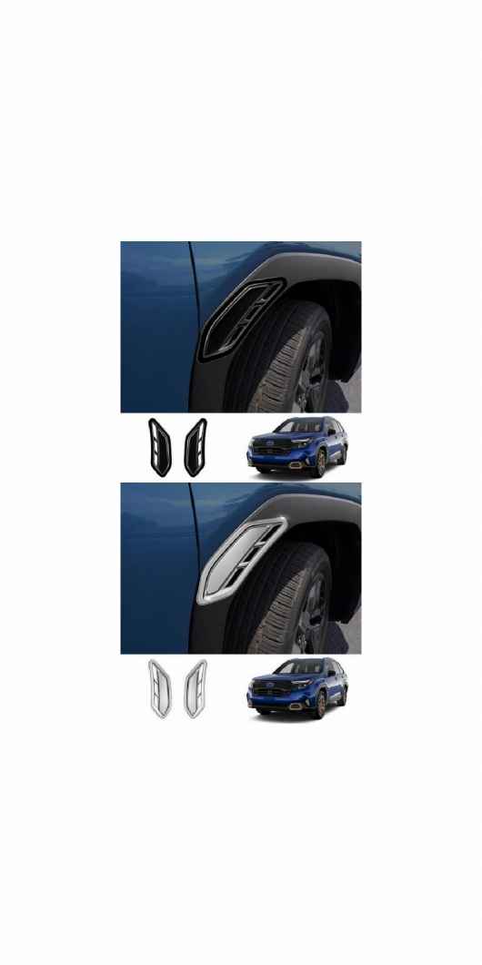適用: スバル フォレスター 2024 2025 ABS ブラック ABS サイド フェンダー グリル 通気口 吹き出し口 トリム 装飾 カバー グリル ABS ブラック・ABS カーボンファイバー SR-AA-4105 Exterior parts for cars