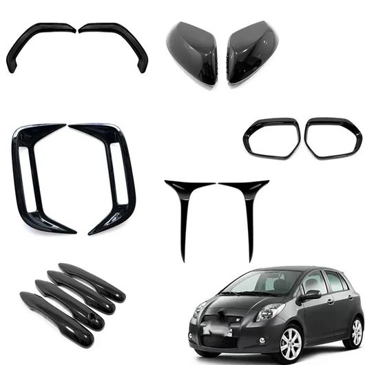 適用: トヨタ ヤリス ヴィッツ クロス 2020-2022 2023 ABS ブラック リア フォグライト カバー ベゼル トリム バックミラー ミラー カバー エクステリア アクセサリー 6点セット SR-AA-4141 Car light|オートパーツエージェンシー2号店