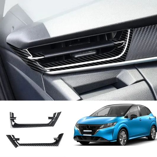 適用: 日産 ノート E13 2020-2023 ABS カーボンファイバー ウインドウ スイッチ ボタン ギア アームレスト ボックス パネル カバー トリム インテリア サイド エアコン カバー SR-AA-4144 Interior parts for cars|オートパーツエージェンシー2号店