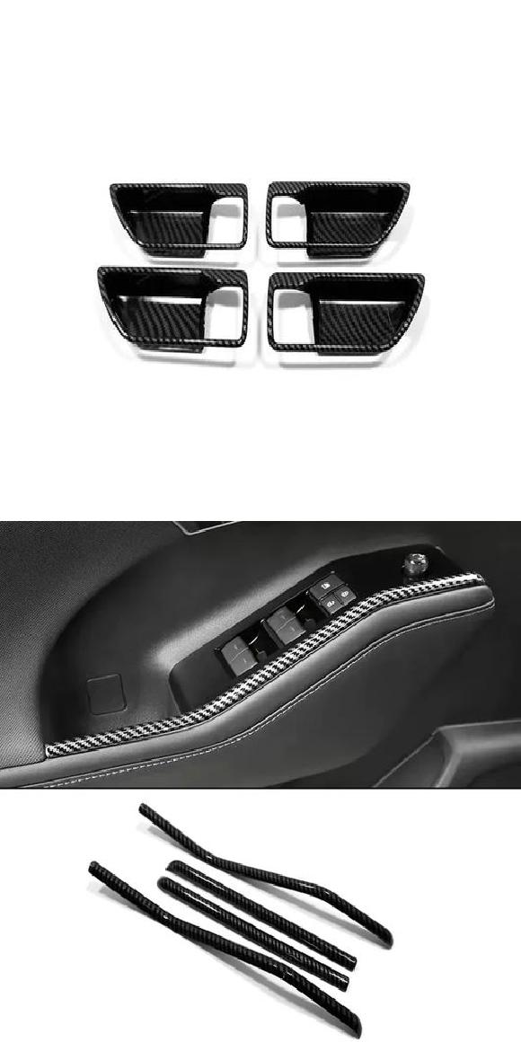 適用: トヨタ ハイランダー XU70 2020-2022 2023 ABS カーボンファイバー ギア シフト パネル ウインドウ スイッチ パネル カバー モデル 5 4ピース・モデル 22 4ピース SR-AA-4136 Interior parts for cars｜オートパーツエージェンシー2号店