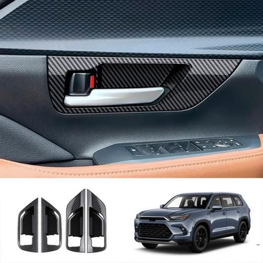 適用: トヨタ グランド ハイランダー 2024 2025 ABS カーボンファイバー フロント リード ライト カバー ルーフ リード ランプ トリム ステッカー ABS カーボンファイバー SR-AA-4177 Interior parts for cars