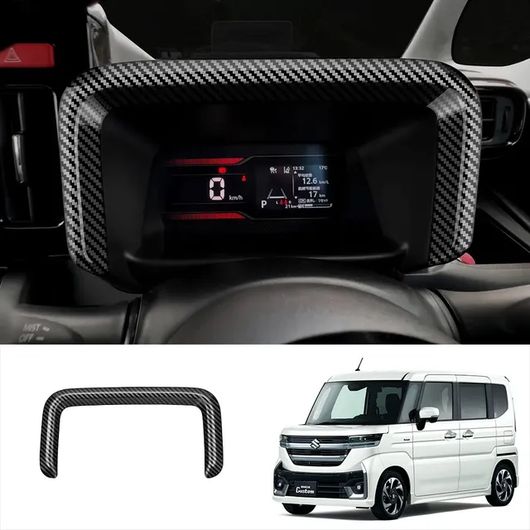 右ハンドル用 適用: スズキ スペーシア カスタム MK54S MK94S 2024 ABS カーボンファイバー ギア シフト パネル ウインドウ スイッチ パネル カバー インストルメント ストリップ カバー SR-AA-4234 Interior parts for cars 13,221円