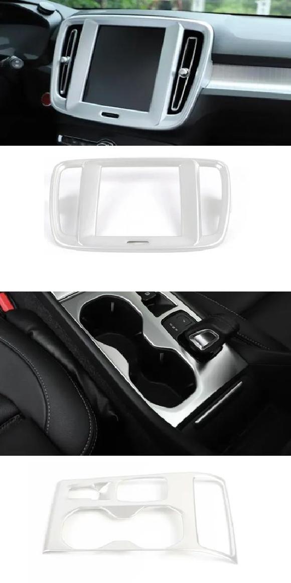 適用: ボルボ/VOLVO XC40 XC 40 2019 2020 2021 ギア シフト カバー 通気口 トリム ステアリング ホイール ナビゲーション カバー トリム・ギア シフト パネル 左ハンドル用 SR-AA-4231 Interior parts for cars