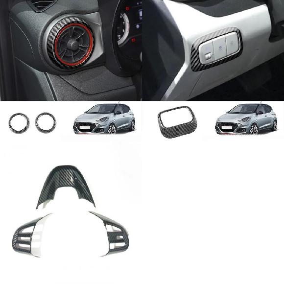適用: ヒュンダイ/現代/HYUNDAI I10 N 2021 2022 セントラル コンソール ギア シフト パネル フロント ダッシュボード サイド エアコン カバー～ステアリング ホイール カバー SR-AA-4307 Interior parts for cars