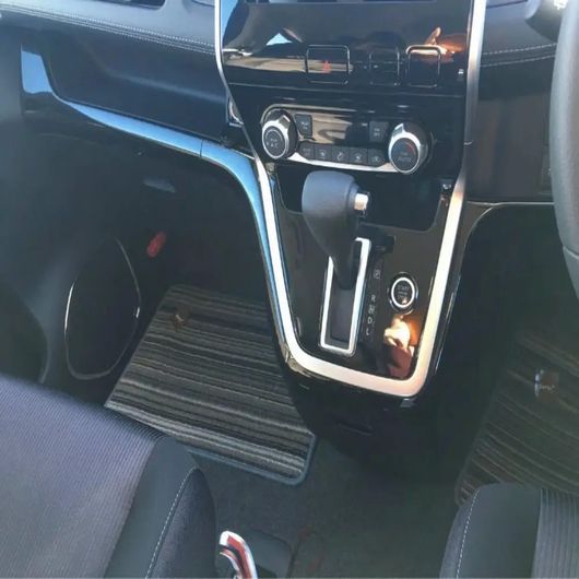 適用: 日産 セレナ C27 2016-2018 2019 ABS インテリア ミドル パネル センター コントロール カバー トリム スタイリング ABS ブラック SR-AA-4432 Interior parts for cars