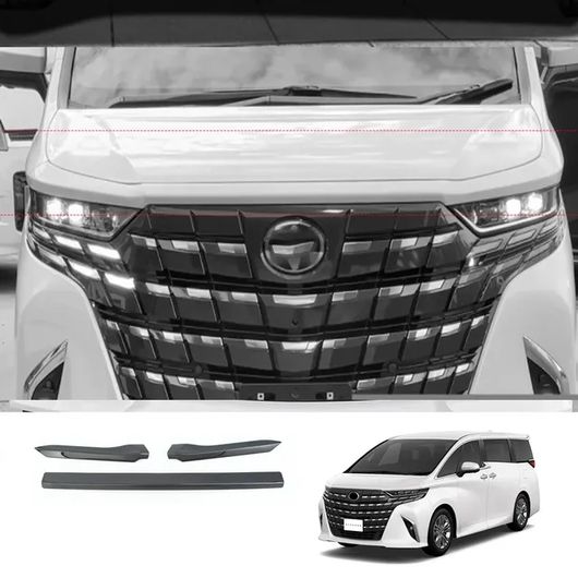 適用: トヨタ アルファード ヴェルファイア 40シリーズ 2023 2024 ABS カーボン柄 サイド ドア ボディ カバー トリム エンジン フード バンパー ドア ウインドウ エンジン カバー トリム SR-AA-4672 Exterior parts for cars