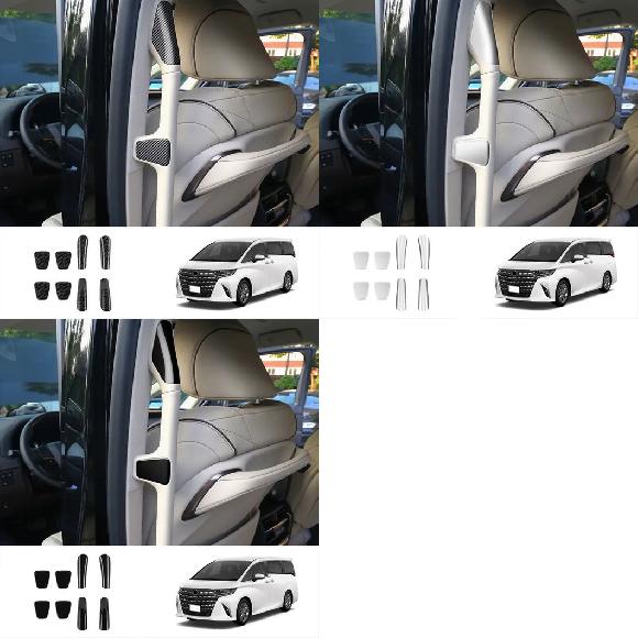 適用: トヨタ アルファード ヴェルファイア 40シリーズ 2023 2024 ABS カーボンファイバー センター ドア アームレスト スパンコール ABS カーボンファイバー～ABS ブラック SR-AA-4831 Interior parts for cars