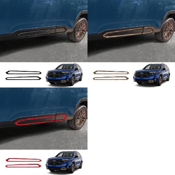 適用: スバル フォレスター 2024 2025 ABS ブラック ゴールド サイド スカート 装飾 カバー トリム ステッカー ボディ トリム スタイリング ABS ブラック～ABS レッド SR-AA-4904 Exterior parts for cars｜オートパーツエージェンシー2号店