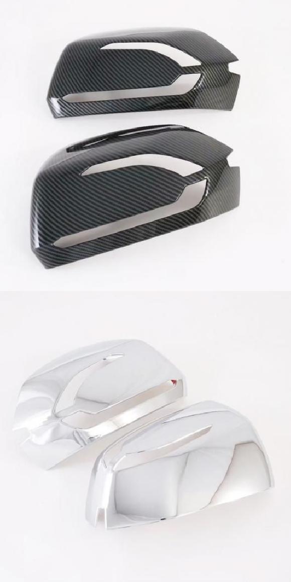 適用: ヒュンダイ/現代/HYUNDAI パリセード 2020 2021 ABS クローム サイド ドア バックミラー ミラー 保護 フレーム カバー トリム カーボンファイバー・ABS クローム SR-AA-5029 Exterior parts for cars