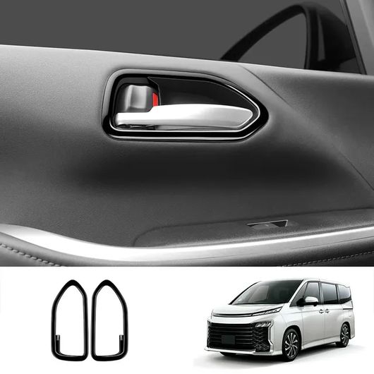 右ハンドル用 適用: トヨタ ヴォクシー 90シリーズ 2021 2022 2023 ブラック 光沢 ウインドウ スイッチ カバー エア コンディション カバー トリム フロント ドア ハンドル カバー SR-AA-0429 Interior parts for cars