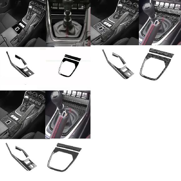 右ハンドル用 適用: スバル BRZ/ZD8 適用: トヨタ GR86/ZN8 2021 2022 ABS カーボンファイバー センター コンソール ギア シフト ABS ブラック A B～ABS カーボンファイバー A B SR-AA-0436 Interior parts for cars