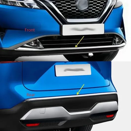 適用: 日産 キャシュカイ J12 2022 2023 ABS クローム エクステリア フロント リア バンパー ロワー ストリップ グリル カバー トリム 装飾 フロント リア SR-AA-0501 Exterior parts for cars|オートパーツエージェンシー2号店