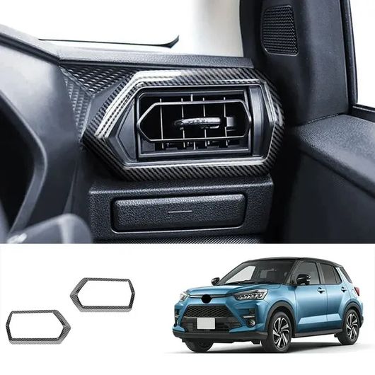 右ハンドル用 適用: トヨタ ライズ A200 2020 2021 2022 カーボン センター コンソール ギア アームレスト ボックス パネル カバー トリム ウインドウ サイド エア コンディション C SR-AA-0511 Interior parts for cars