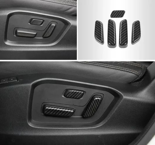 適用: マツダ CX-5 CX5 KF 2017-2020 2021 2022 2023 インテリア カーボンファイバー ギア シフト パネル カバー ウインドウ スイッチ リフト トリム AC シート アジャスター 左ハンドル用 SR-AA-0513 Interior parts for cars