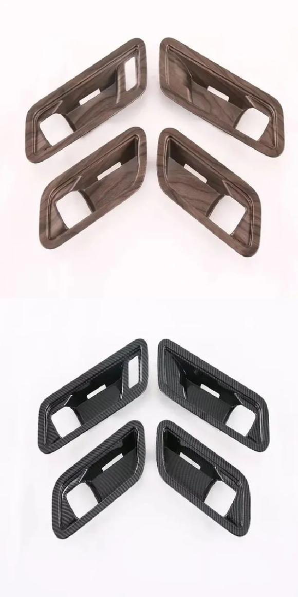 適用: トヨタ BZ4X EA10 2022 2023 ABS ピーチ ウッド インナー ドア ハンドル ボウル カバー トリム 保護 フレーム ステッカー ABS ピーチ ウッド・ABS カーボンファイバー SR-AA-0507 Interior parts for cars|オートパーツエージェンシー2号店